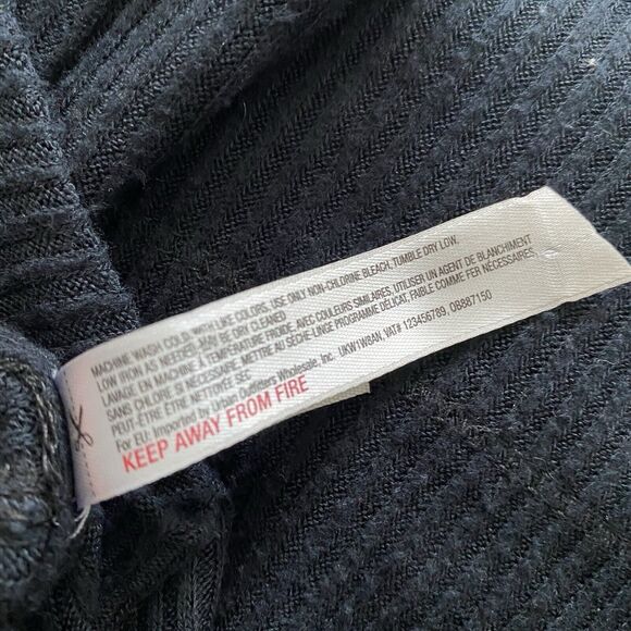 Intimately Free People Cardigan Size XS Ribbed Slouchy Oversized Black Sweater - Picture 10 of 16